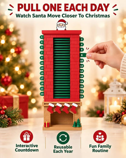 Santa Chimney Advent Calendar 24-Day Christmas Countdown