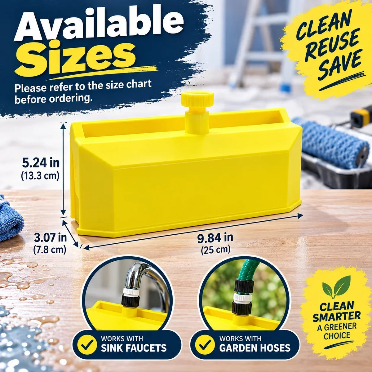 Paint Roller Cleaner with Hose &amp; Faucet Adapter