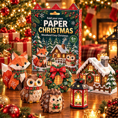 DIY Christmas Paper Craft Kit Fold, Create & Build Your Own Festive Village