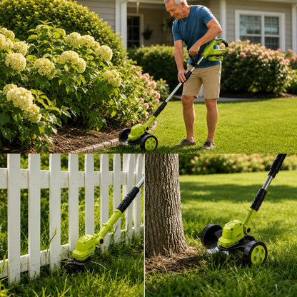 21V Cordless 3-in-1 Grass Trimmer, Edger & Mini Mower