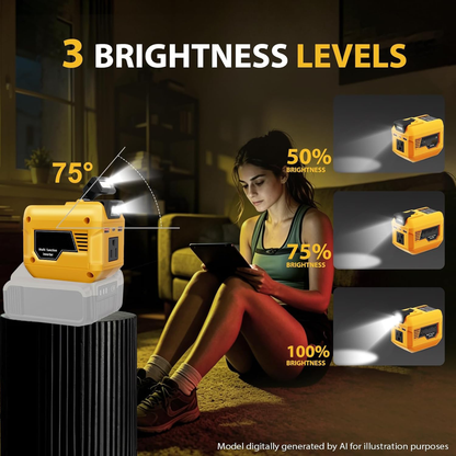 250W Power Inverter Compatible with DeWALT 20V Battery Converter