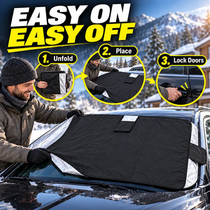 Reversible All-Weather Windshield Cover Snow, Ice & Sun Protection