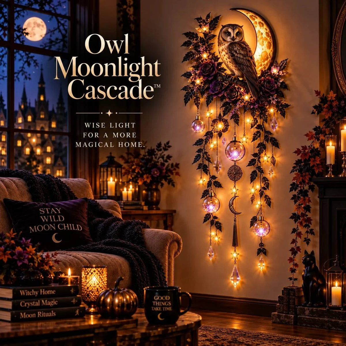 Enchanted Moon Animal Wall Light 4 Celestial Styles