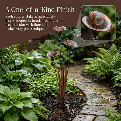 Copper Calla Garden Stake