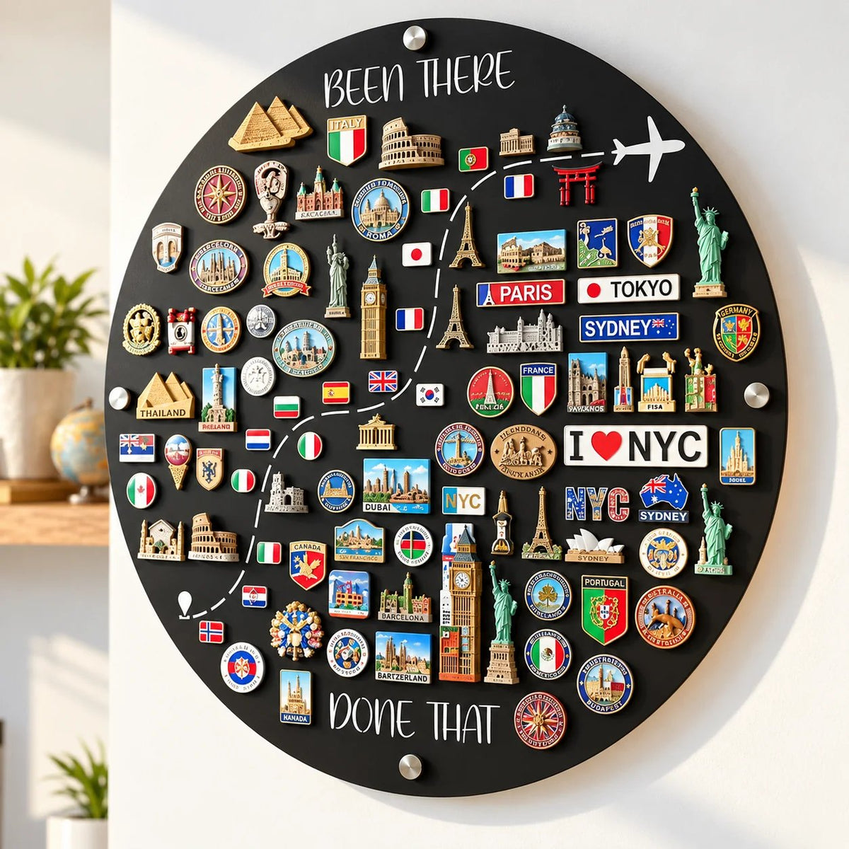 Been There, Done That Travel Magnet Display Board