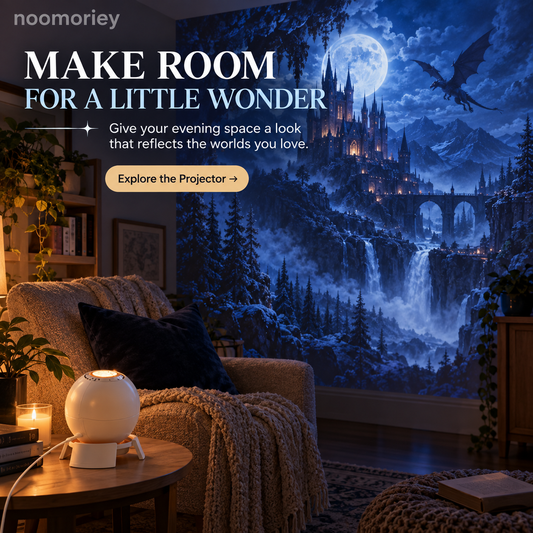 Dark Fantasy Scene Projector Immersive Castle & Moonlit Room Decor