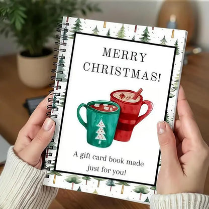 DIY Spiral-Bound Christmas Gift Card Album with Surprise Pages