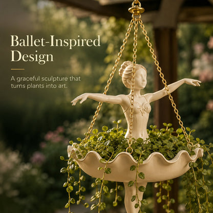 Ballet Dancer Hanging Planter