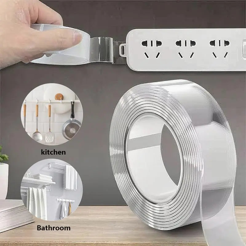 Clear Nano Double-Sided Tape,  Heavy Duty Mounting Tape for Frames, Rugs & Décor