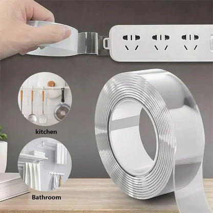 Clear Nano Double-Sided Tape,  Heavy Duty Mounting Tape for Frames, Rugs & Décor
