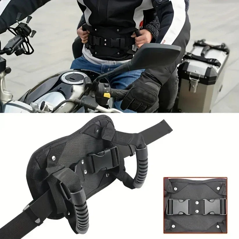 Motorcycle Passenger Safety Grip Rider-Worn Handle for More Comfortable & Confident Rides