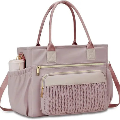 Stylish Insulated Lunch Tote Bag for Women Leakproof Cooler Bag with Multiple Pockets & Adjustable Shoulder Strap