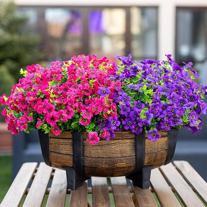 UV Resistant Artificial Flowers Fade-Free & Colorful for Garden, Patio, Home Decor
