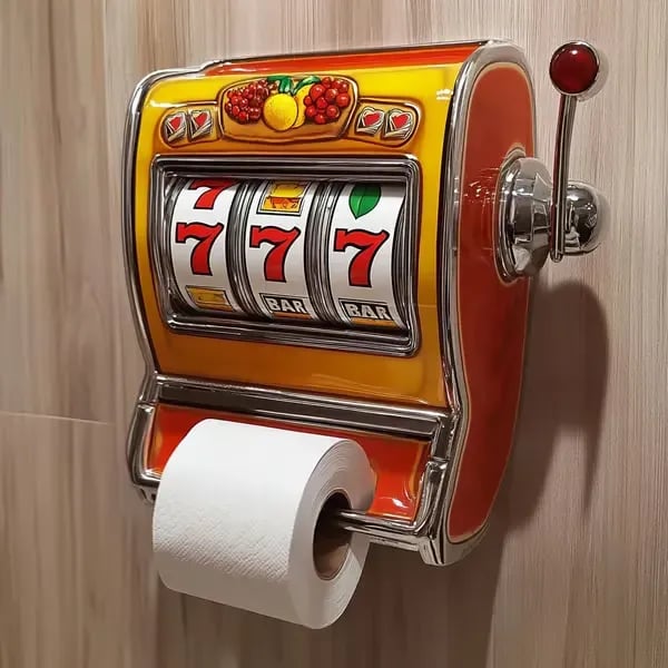 Limited Edition Slot Machine Toilet Roll Holder