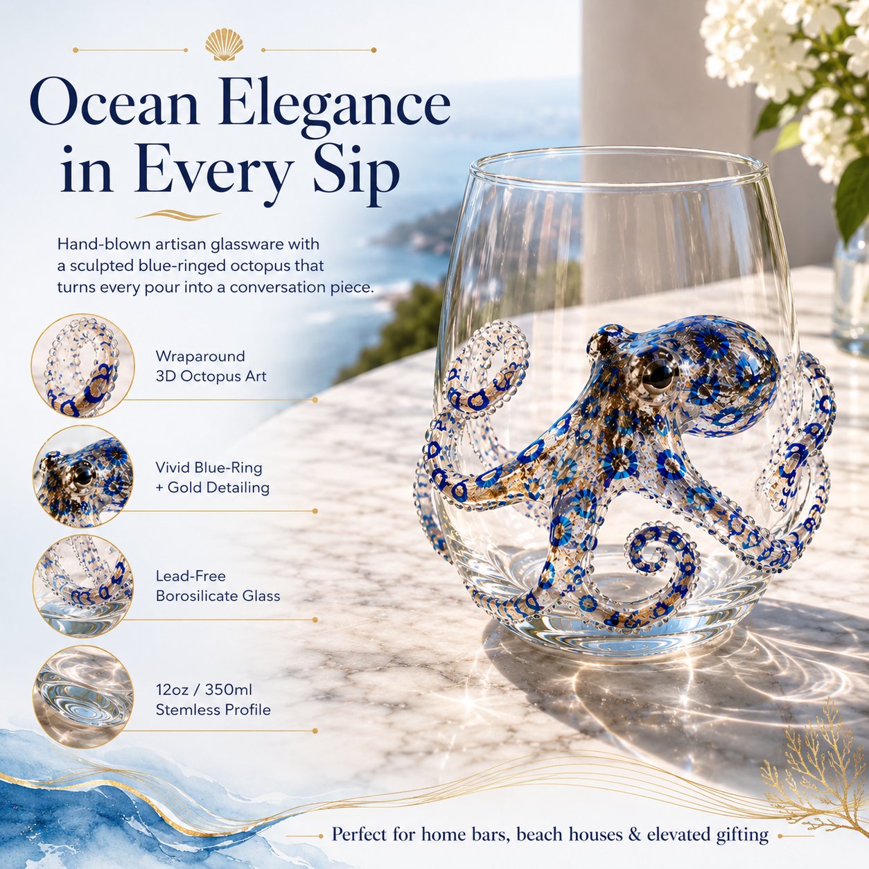 Ocean Animal Glassware Collection