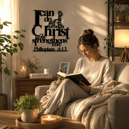 "I Can Do All Things" Philippians 4:13 Metal Wall Decor