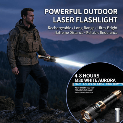 Rechargeable Outdoor Long-Range Ultra-Bright Laser Flashlight
