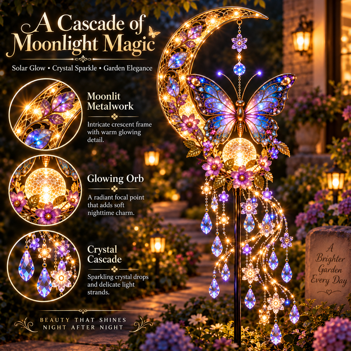 Butterfly Moonlight Cascade A Little Moonlight Magic for Your Garden