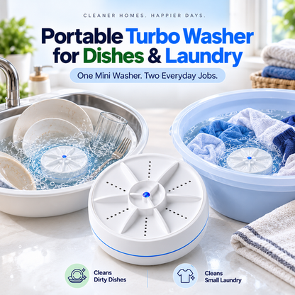 Portable Vortex Mini Washer Turn Any Basin Into a Quick Wash Station