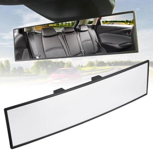 Wide Angle Rear View Mirror 12' Anti-Glare Panoramic Clip-On Car Mirror