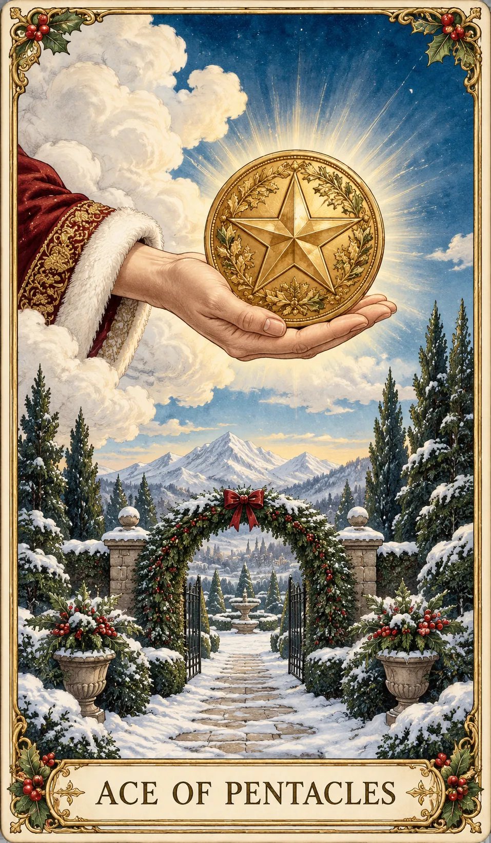Yuletide Tarot Deck | 78 Festive Cards & A Guided 12-Day Holiday Ritual