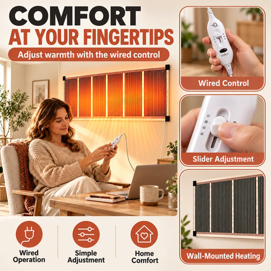 3-Second Rapid Heating Honeycomb Graphene Far-Infrared Ceramic Wall Heater Low Noise & Energy Efficient Indoor Wall