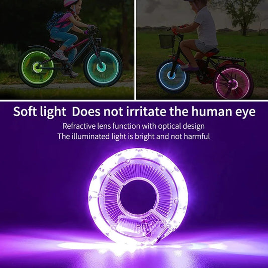 Waterproof LED Rechargeable Bike Wheel Hub Lights