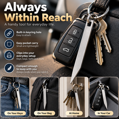 Pocket Pry Bar Compact EDC Keychain Tool for Everyday Tasks