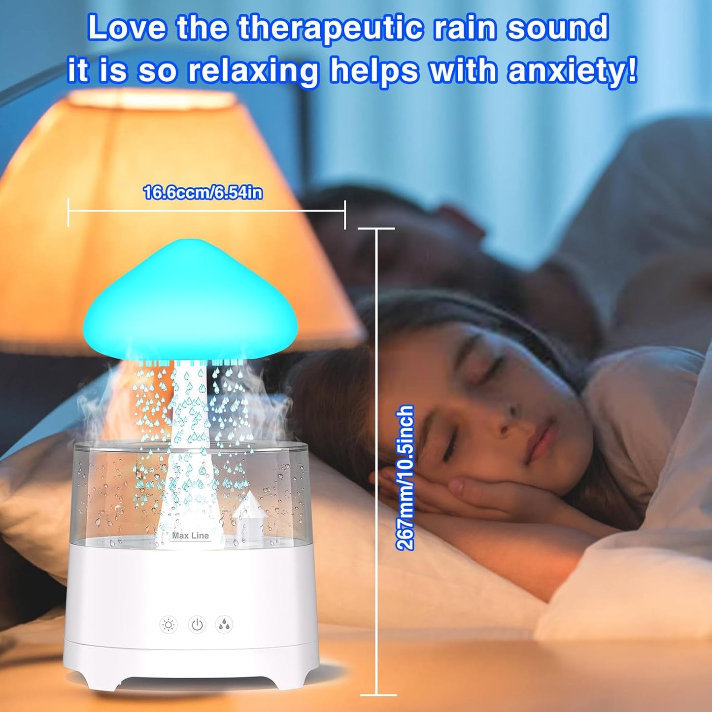 Mushroom Waterfall Humidifier Lamp