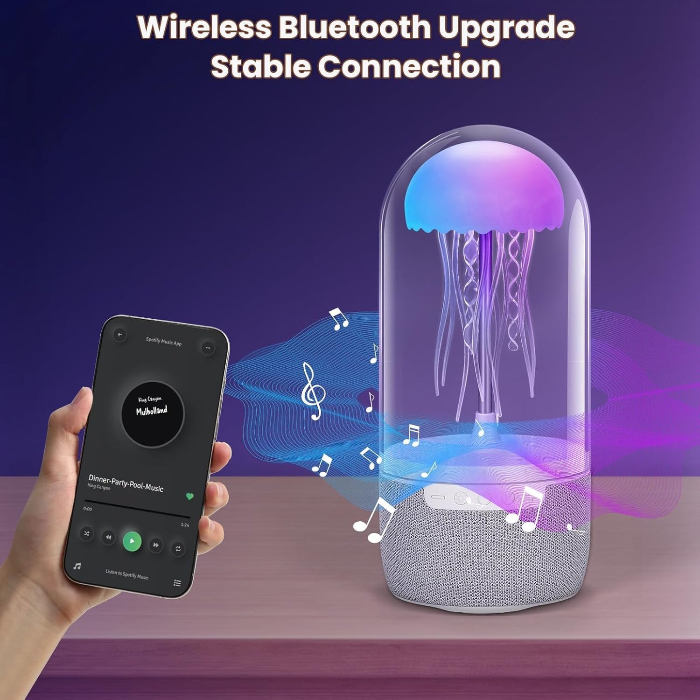 Bluetooth Jellyfish Speaker Lamp