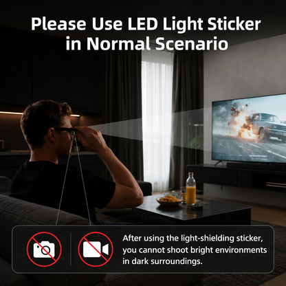 LED Light Blocking Stickers for Smart Glasses Discreet Privacy Cover