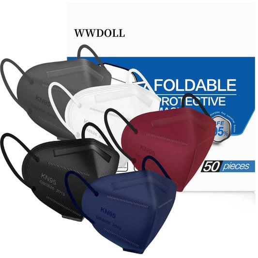 KN95 Safety Face Masks Soft, Breathable & Multi-Color