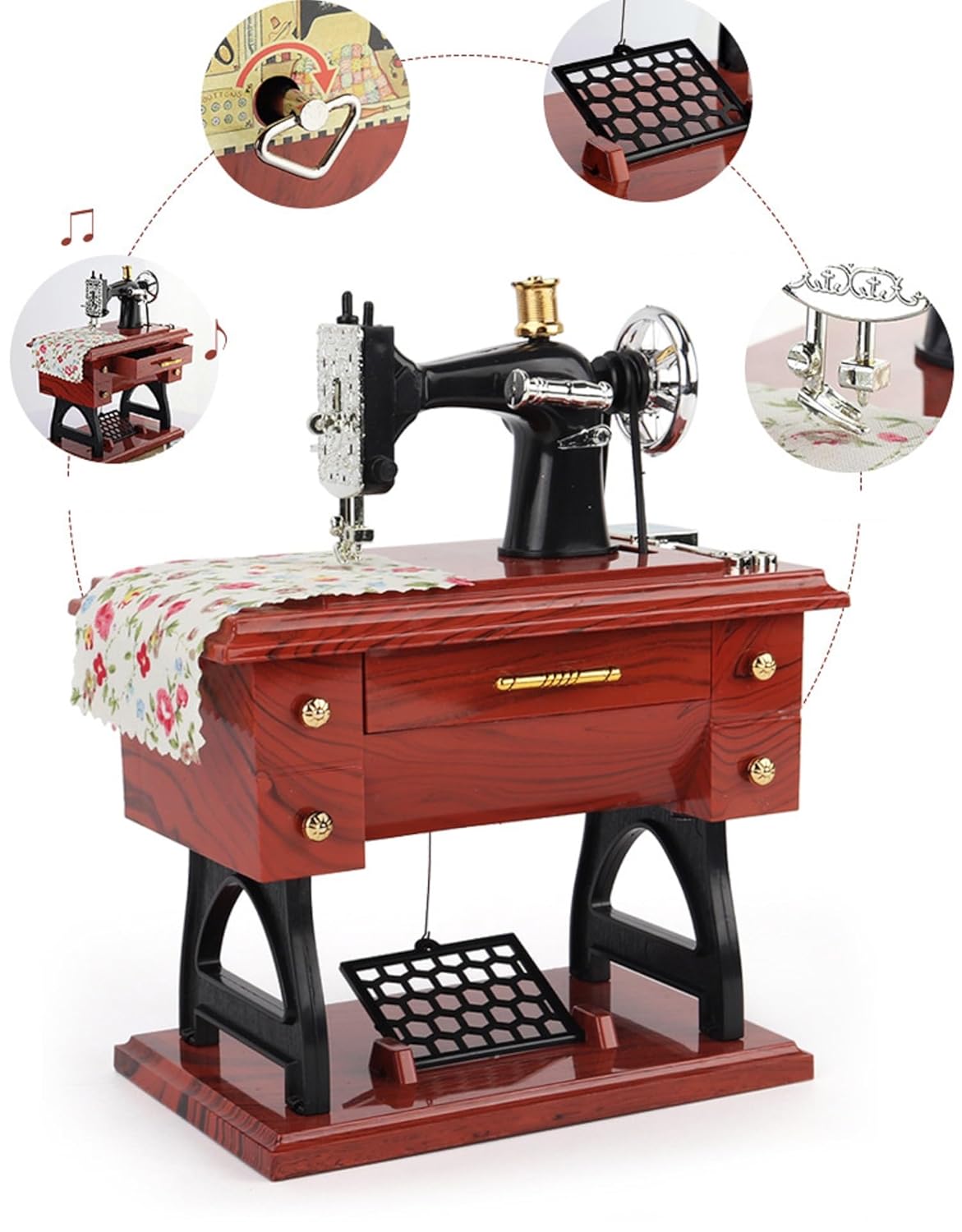 Mother's Day Mini Sewing Machine Music Box
