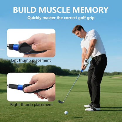 Golf Grip Trainer - Golf Swing Aid Club Attachment for Correct Hand Placement