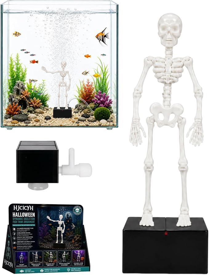 Dancing Skeleton Aquarium Ornament