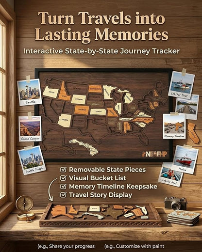 Wooden USA Map Puzzle
