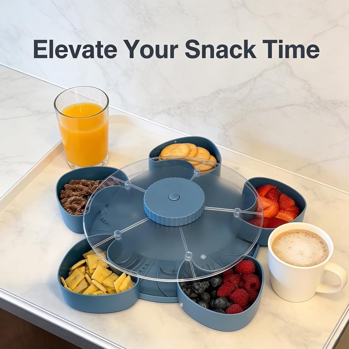 Rotating Divided Snack Tray