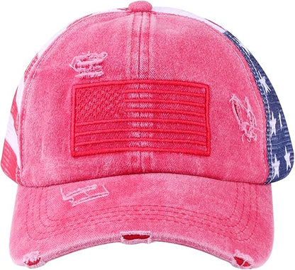 USA Anniversary Ponytail Cap