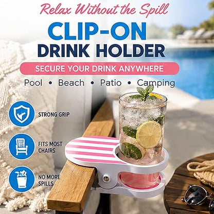 Clip-On Spill-Proof Beverage Holder
