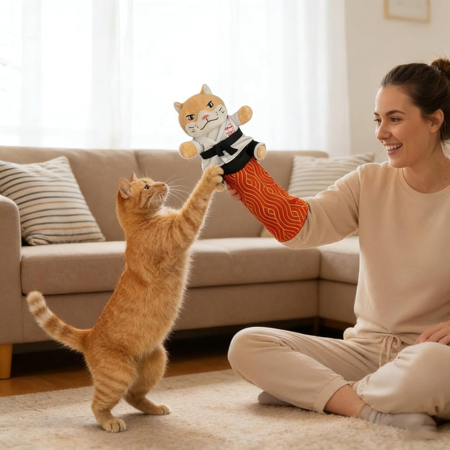 Interactive Cat Wrestler Puppet