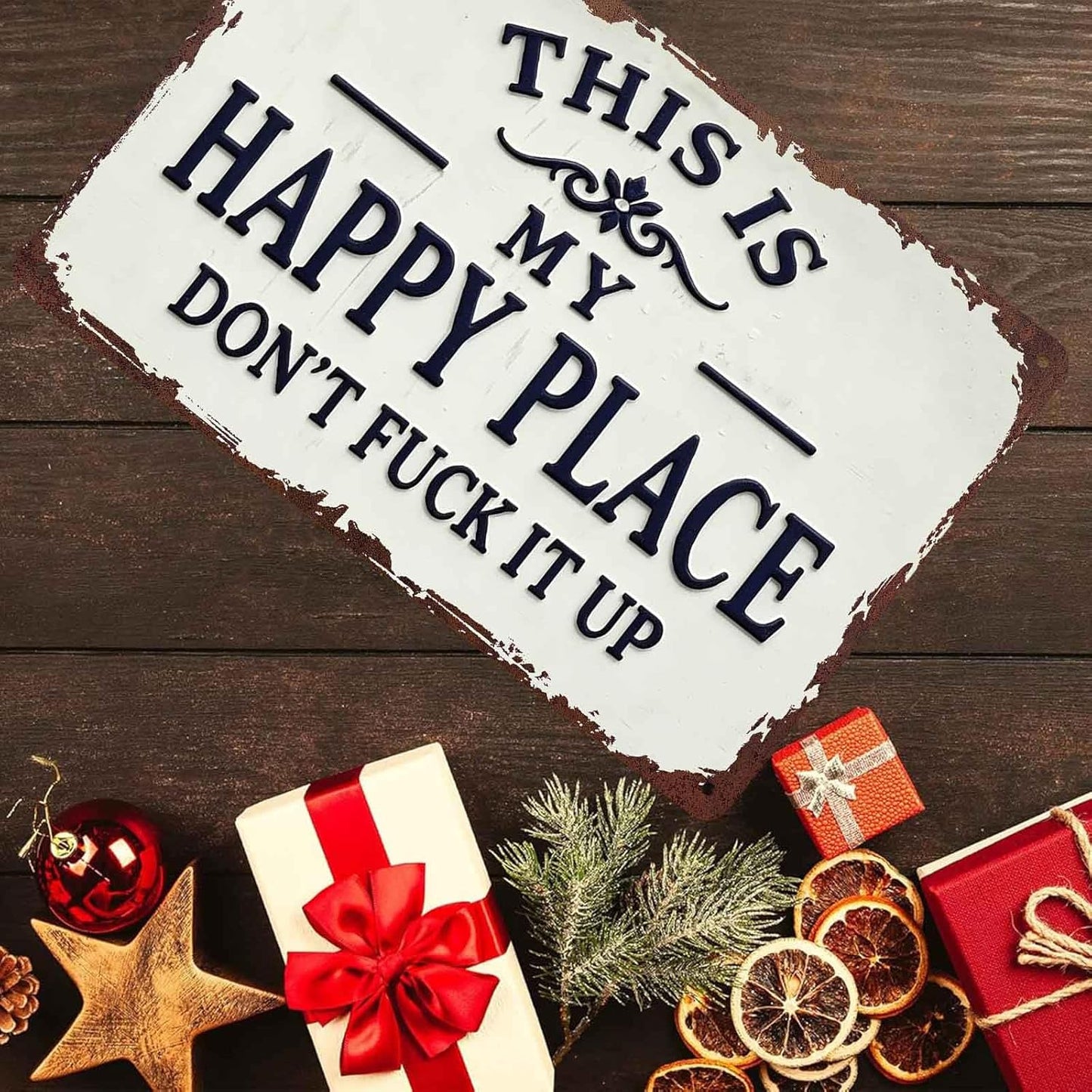 Happy Place Metal Sign