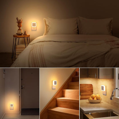 6-Pack Dusk-to-Dawn LED Night Lights (Warm White, Plug-In)