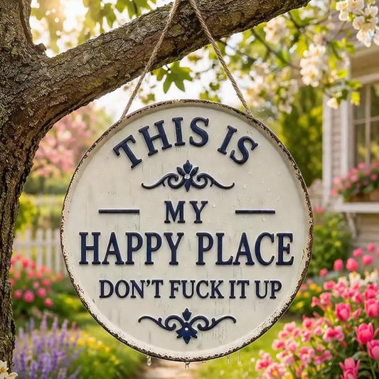 Funny Metal Garden Sign