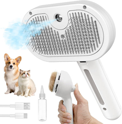 Self-Cleaning Mist Pet Brush