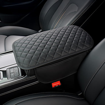 Multifunctional Car Armrest Box Cushion with Built-in Storage Bag