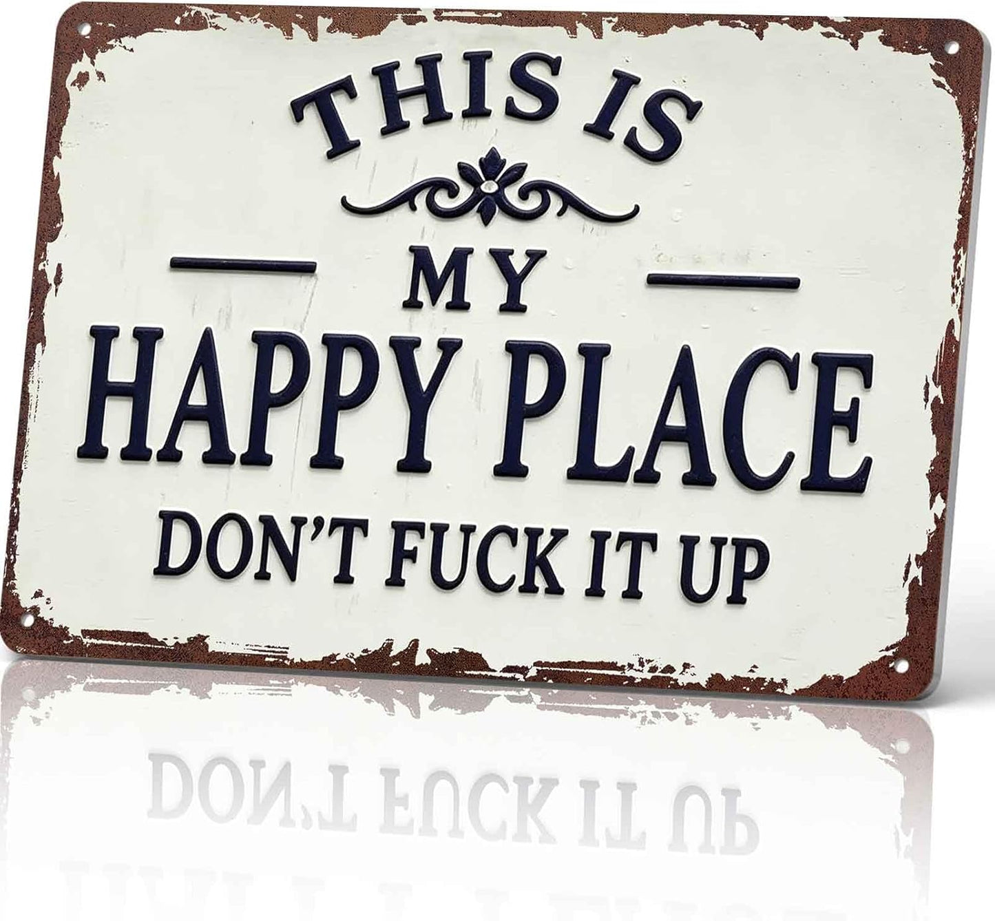 Happy Place Metal Sign