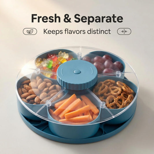 Rotating Divided Snack Tray