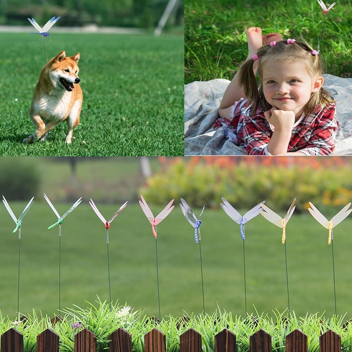 Dragonfly Garden Stake Set