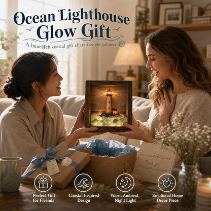 Lighthouse Shadow Box Light