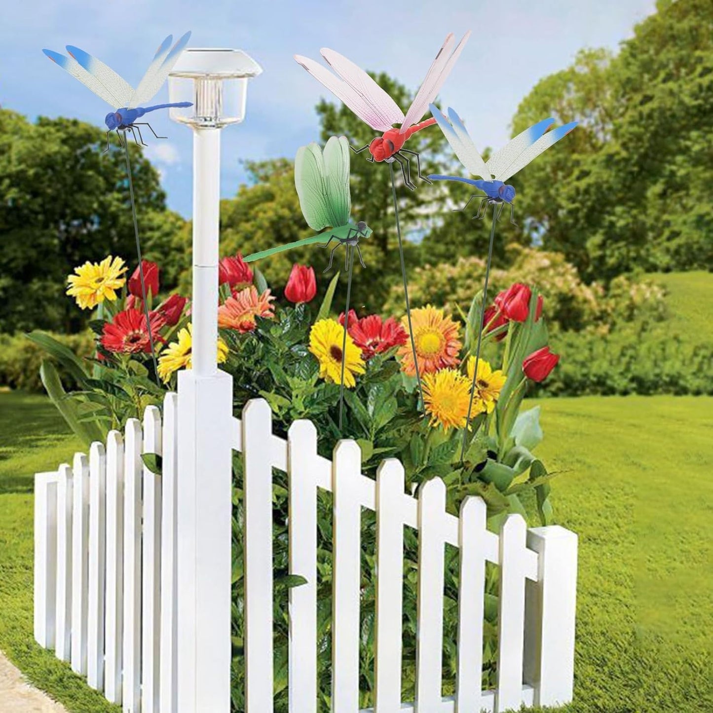 Dragonfly Garden Stake Set